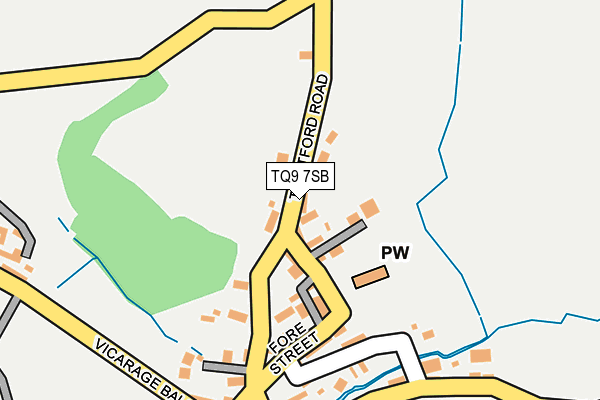 TQ9 7SB map - OS OpenMap – Local (Ordnance Survey)