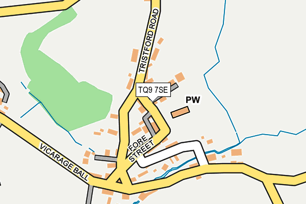 TQ9 7SE map - OS OpenMap – Local (Ordnance Survey)