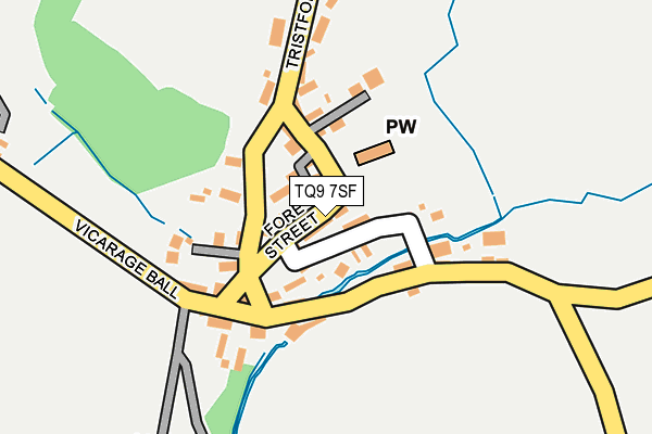 TQ9 7SF map - OS OpenMap – Local (Ordnance Survey)