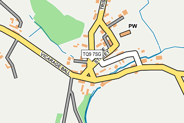 TQ9 7SG map - OS OpenMap – Local (Ordnance Survey)