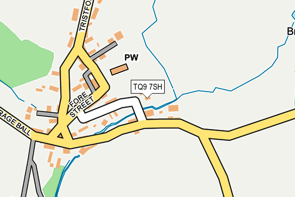 TQ9 7SH map - OS OpenMap – Local (Ordnance Survey)