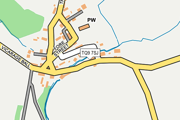 TQ9 7SJ map - OS OpenMap – Local (Ordnance Survey)