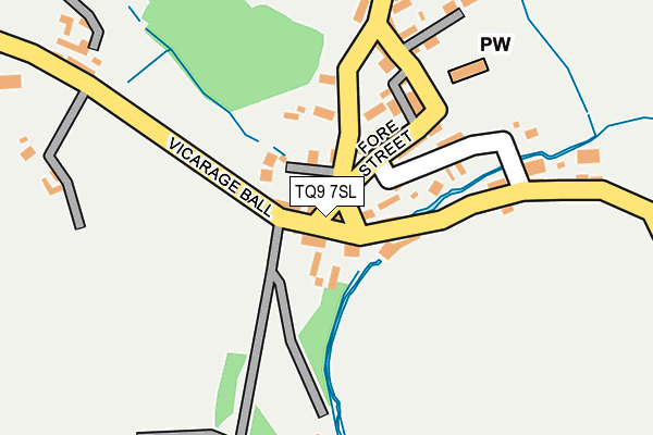 TQ9 7SL map - OS OpenMap – Local (Ordnance Survey)