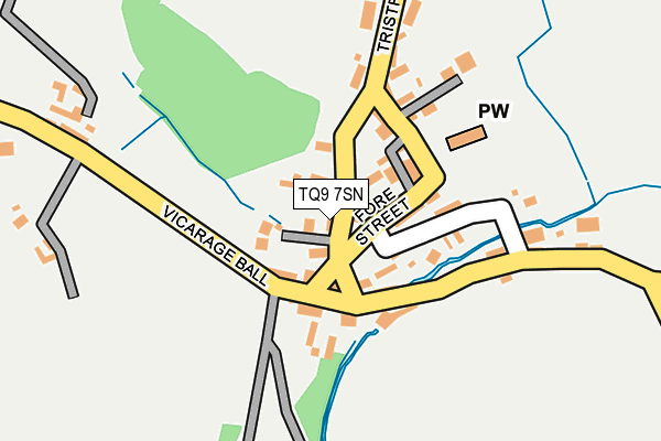TQ9 7SN map - OS OpenMap – Local (Ordnance Survey)