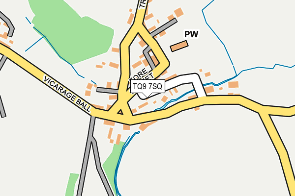 TQ9 7SQ map - OS OpenMap – Local (Ordnance Survey)