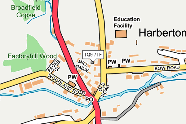 TQ9 7TF map - OS OpenMap – Local (Ordnance Survey)