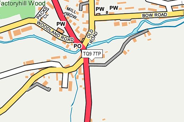 TQ9 7TP map - OS OpenMap – Local (Ordnance Survey)