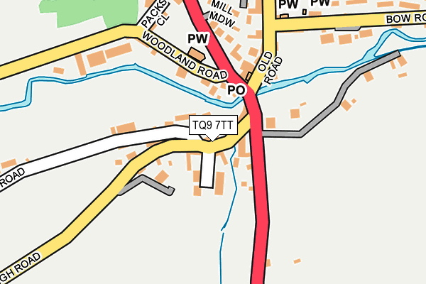 TQ9 7TT map - OS OpenMap – Local (Ordnance Survey)