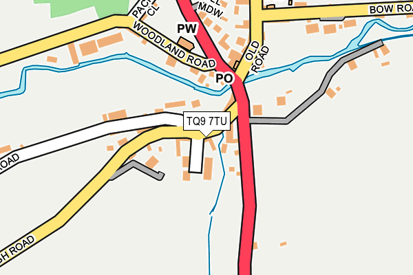 TQ9 7TU map - OS OpenMap – Local (Ordnance Survey)