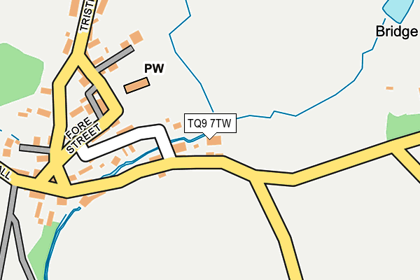 TQ9 7TW map - OS OpenMap – Local (Ordnance Survey)