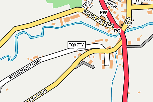 TQ9 7TY map - OS OpenMap – Local (Ordnance Survey)