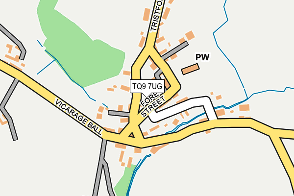 TQ9 7UG map - OS OpenMap – Local (Ordnance Survey)