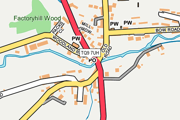 TQ9 7UH map - OS OpenMap – Local (Ordnance Survey)