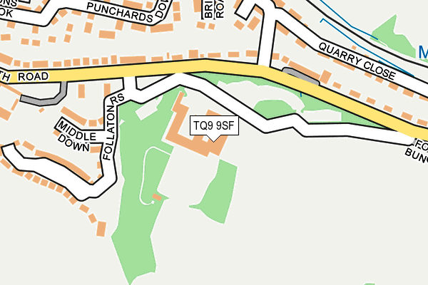 TQ9 9SF map - OS OpenMap – Local (Ordnance Survey)