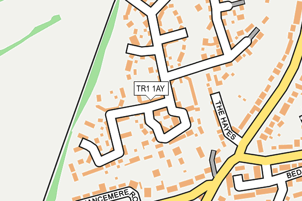 TR1 1AY map - OS OpenMap – Local (Ordnance Survey)