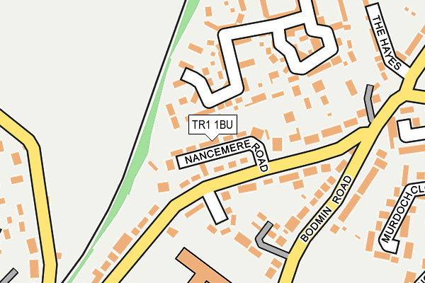 TR1 1BU map - OS OpenMap – Local (Ordnance Survey)