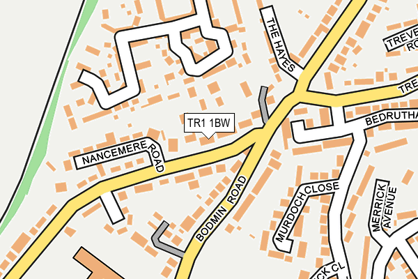 TR1 1BW map - OS OpenMap – Local (Ordnance Survey)