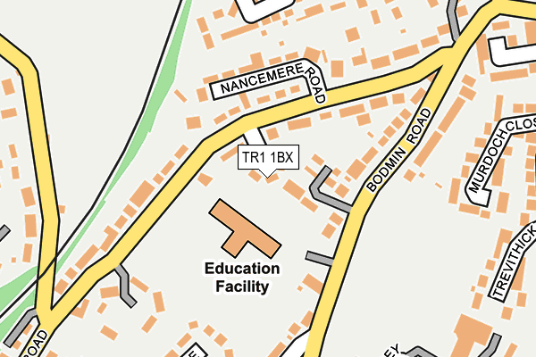 TR1 1BX map - OS OpenMap – Local (Ordnance Survey)