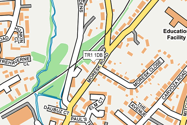 TR1 1DB map - OS OpenMap – Local (Ordnance Survey)