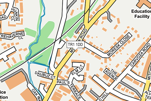 TR1 1DD map - OS OpenMap – Local (Ordnance Survey)
