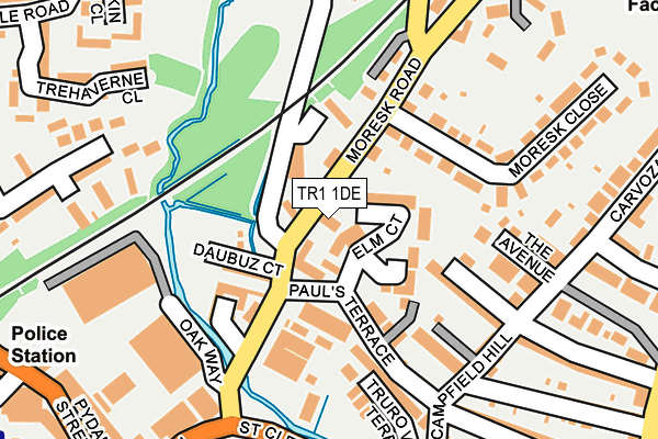 TR1 1DE map - OS OpenMap – Local (Ordnance Survey)