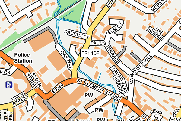 TR1 1DF map - OS OpenMap – Local (Ordnance Survey)