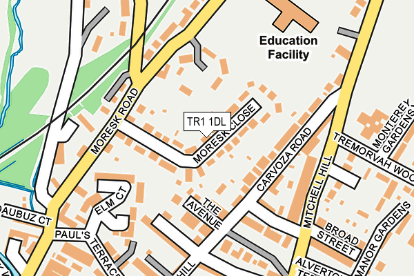 TR1 1DL map - OS OpenMap – Local (Ordnance Survey)