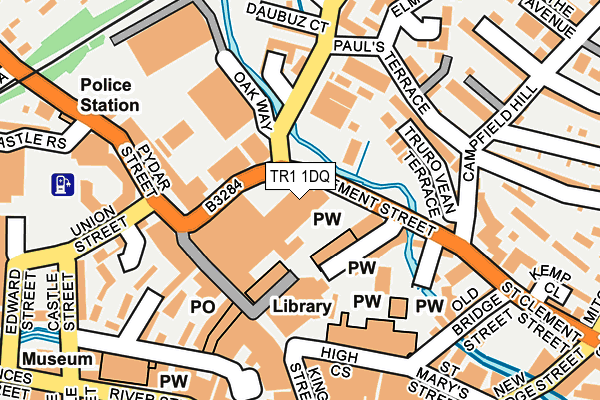 TR1 1DQ map - OS OpenMap – Local (Ordnance Survey)
