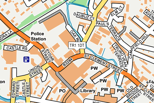 TR1 1DT map - OS OpenMap – Local (Ordnance Survey)