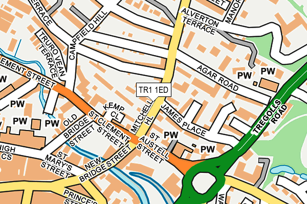 TR1 1ED map - OS OpenMap – Local (Ordnance Survey)