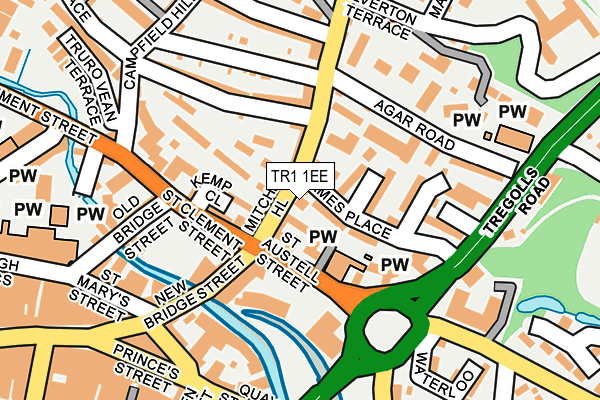 TR1 1EE map - OS OpenMap – Local (Ordnance Survey)