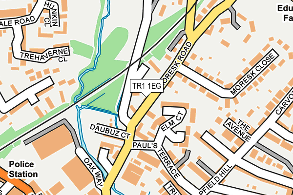 TR1 1EG map - OS OpenMap – Local (Ordnance Survey)