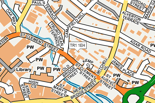 TR1 1EH map - OS OpenMap – Local (Ordnance Survey)