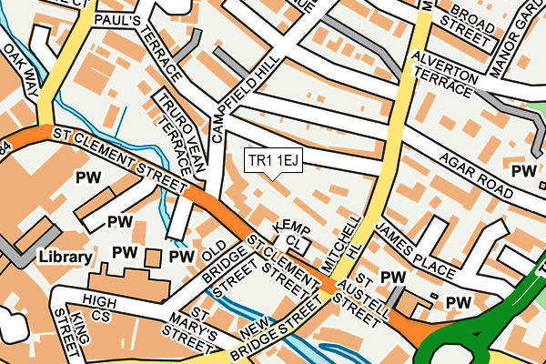 TR1 1EJ map - OS OpenMap – Local (Ordnance Survey)