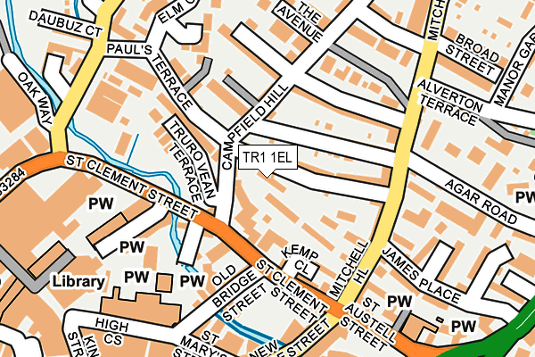 TR1 1EL map - OS OpenMap – Local (Ordnance Survey)