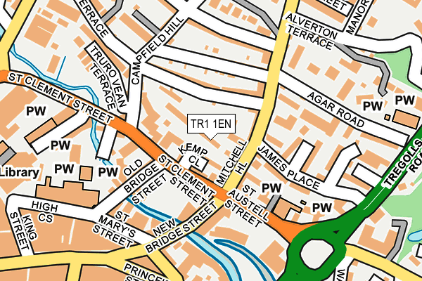 TR1 1EN map - OS OpenMap – Local (Ordnance Survey)