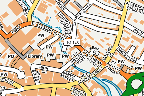 TR1 1EX map - OS OpenMap – Local (Ordnance Survey)