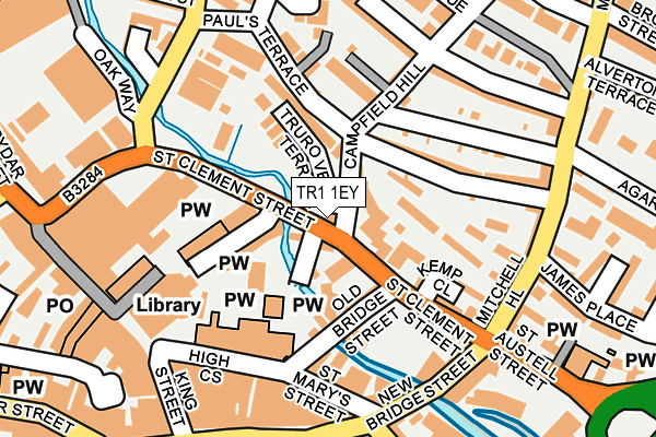 TR1 1EY map - OS OpenMap – Local (Ordnance Survey)