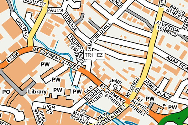 TR1 1EZ map - OS OpenMap – Local (Ordnance Survey)