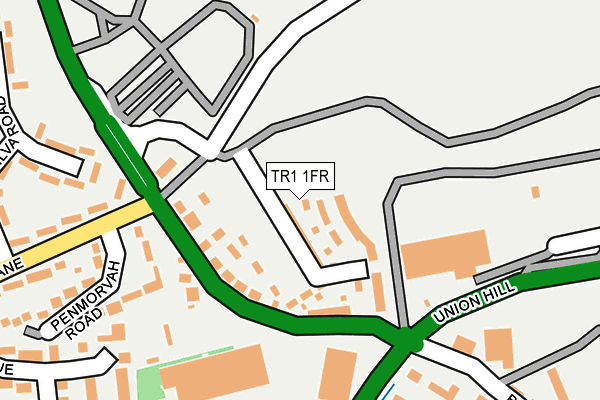 TR1 1FR map - OS OpenMap – Local (Ordnance Survey)