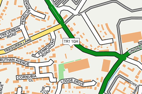 TR1 1GH map - OS OpenMap – Local (Ordnance Survey)