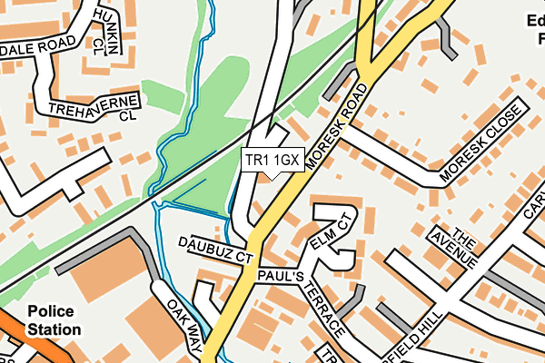 TR1 1GX map - OS OpenMap – Local (Ordnance Survey)