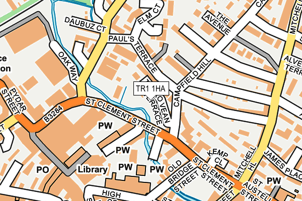TR1 1HA map - OS OpenMap – Local (Ordnance Survey)