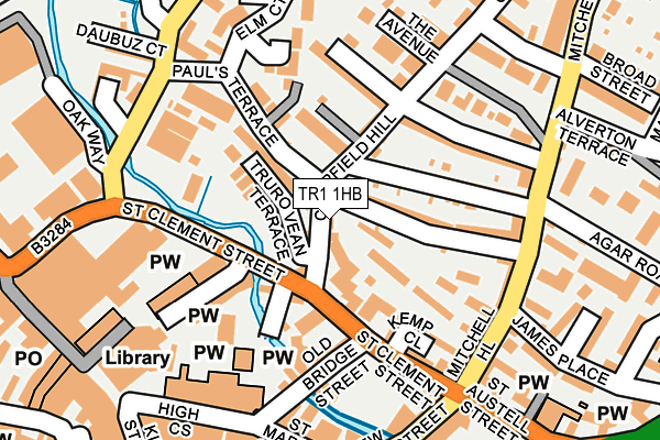 TR1 1HB map - OS OpenMap – Local (Ordnance Survey)