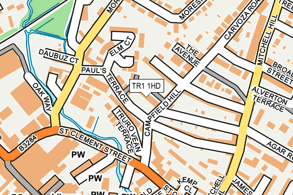 TR1 1HD map - OS OpenMap – Local (Ordnance Survey)
