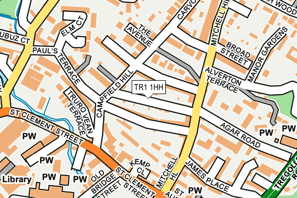 TR1 1HH map - OS OpenMap – Local (Ordnance Survey)