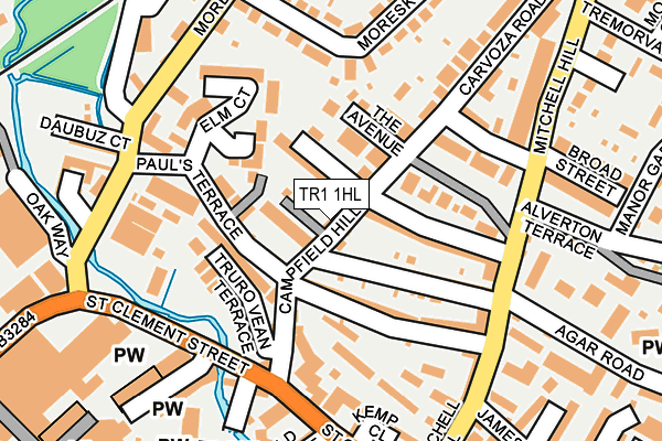 TR1 1HL map - OS OpenMap – Local (Ordnance Survey)