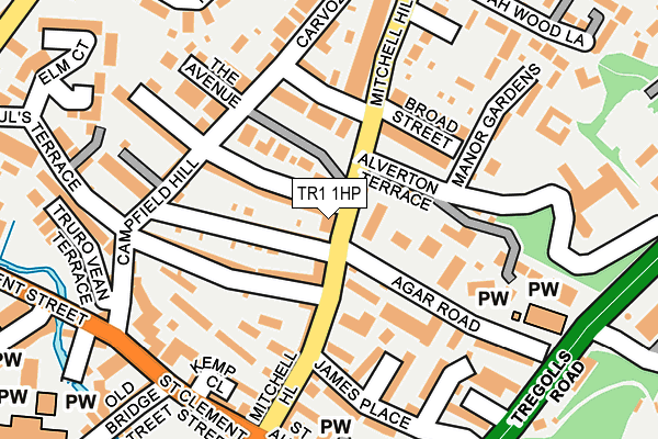 TR1 1HP map - OS OpenMap – Local (Ordnance Survey)