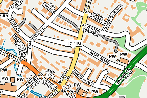 TR1 1HQ map - OS OpenMap – Local (Ordnance Survey)