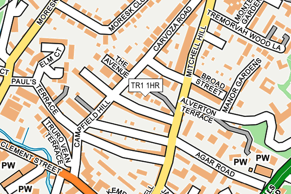 TR1 1HR map - OS OpenMap – Local (Ordnance Survey)